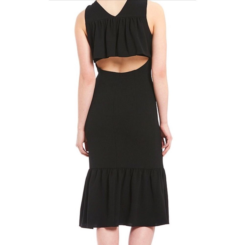 Black Adrianna Papell  cut out back dress